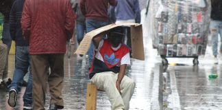 Archivo de lluvias dispersas registradas en la zona 1 capitalina. Foto La Hora: Jose Orozco