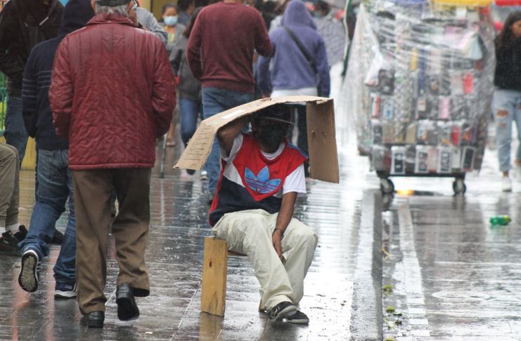 Archivo de lluvias dispersas registradas en la zona 1 capitalina. Foto La Hora: Jose Orozco
