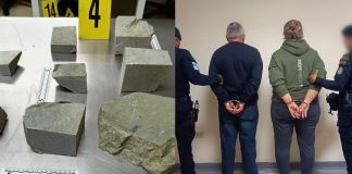 Pasajeros que transportaban piedras de jade son detenidos en el aeropuerto La Aurora. Foto La Hora: MP.