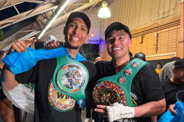Joshua Anton junto a Lester Martínez, los campeones de guatemala. Foto La Hora: RR.SS.