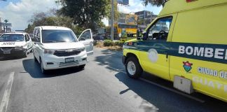 Ataque armado registrado en la Calzada Roosevelt. Foto La Hora: CBM