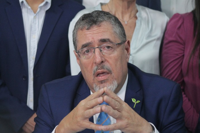 El presidente de la República, Bernardo Arévalo. Foto La Hora: José Orozco.