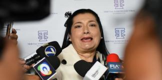 La magistrada saliente del Tribunal Supremo Electoral (TSE), Blanca Alfaro. Foto La Hora: José Orozco