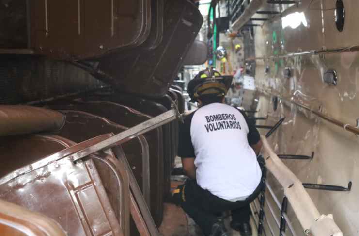 Accidente de bus extraurbano deja 12 lesionados en el km 38, ruta a El Salvador