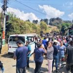 Un fuerte accidente de tránsito se registró en la ruta que conduce hacia la aldea Laguna Seca, en Amatitlán. Foto La Hora: Asonbomd.