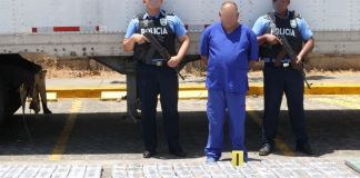 Guatemalteco arrestado tras el decomiso de más de una tonelada de cocaína en Nicaragua. Foto La Hora: FB/Canal 2.