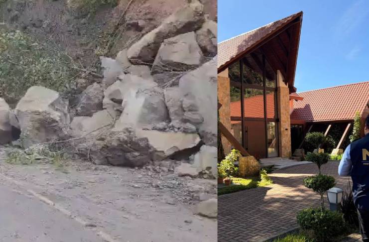 Cerrada por derrumbes la millonaria carretera que comunica a la finca vinculada a Giammattei