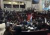 Congreso de la República luego de que pasara en primera lectura la Ley contra el Lavado de Dinero. Foto La Hora: José Orozco