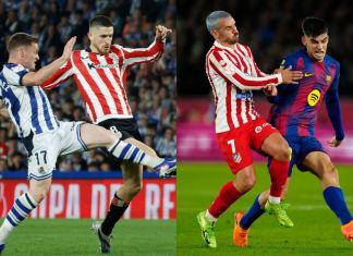 FC Barcelona, Atlético de Madrid, Real Sociedad y Athletic de Bilbao disputaron las semifinales de la Copa del Rey.