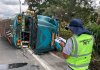 DGT sanciona a bus accidentado en Carretera a El Salvador por no tener limitador de velocidad