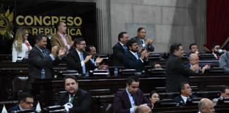 Diputados del Congreso de la Republica celebran la eleccion de magistrados del Tribunal Supremo Electoral. Foto La Hora: José Orozco