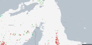 Captura tomada del sitio web Marinetraffic.com del tráfico marítimo en el estrecho de Ormuz el 4 de marzo de 2026. EFE/ Marinetraffic.com /SOLO USO EDITORIAL/ SOLO DISPONIBLE PARA ILUSTRAR LA NOTICIA QUE ACOMPAÑA (CRÉDITO OBLIGATORIO)