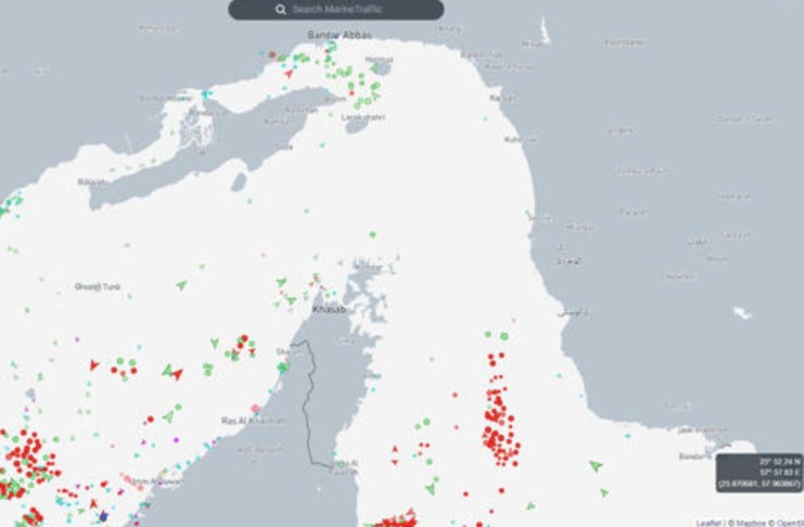 Captura tomada del sitio web Marinetraffic.com del tráfico marítimo en el estrecho de Ormuz el 4 de marzo de 2026. EFE/ Marinetraffic.com /SOLO USO EDITORIAL/ SOLO DISPONIBLE PARA ILUSTRAR LA NOTICIA QUE ACOMPAÑA (CRÉDITO OBLIGATORIO)