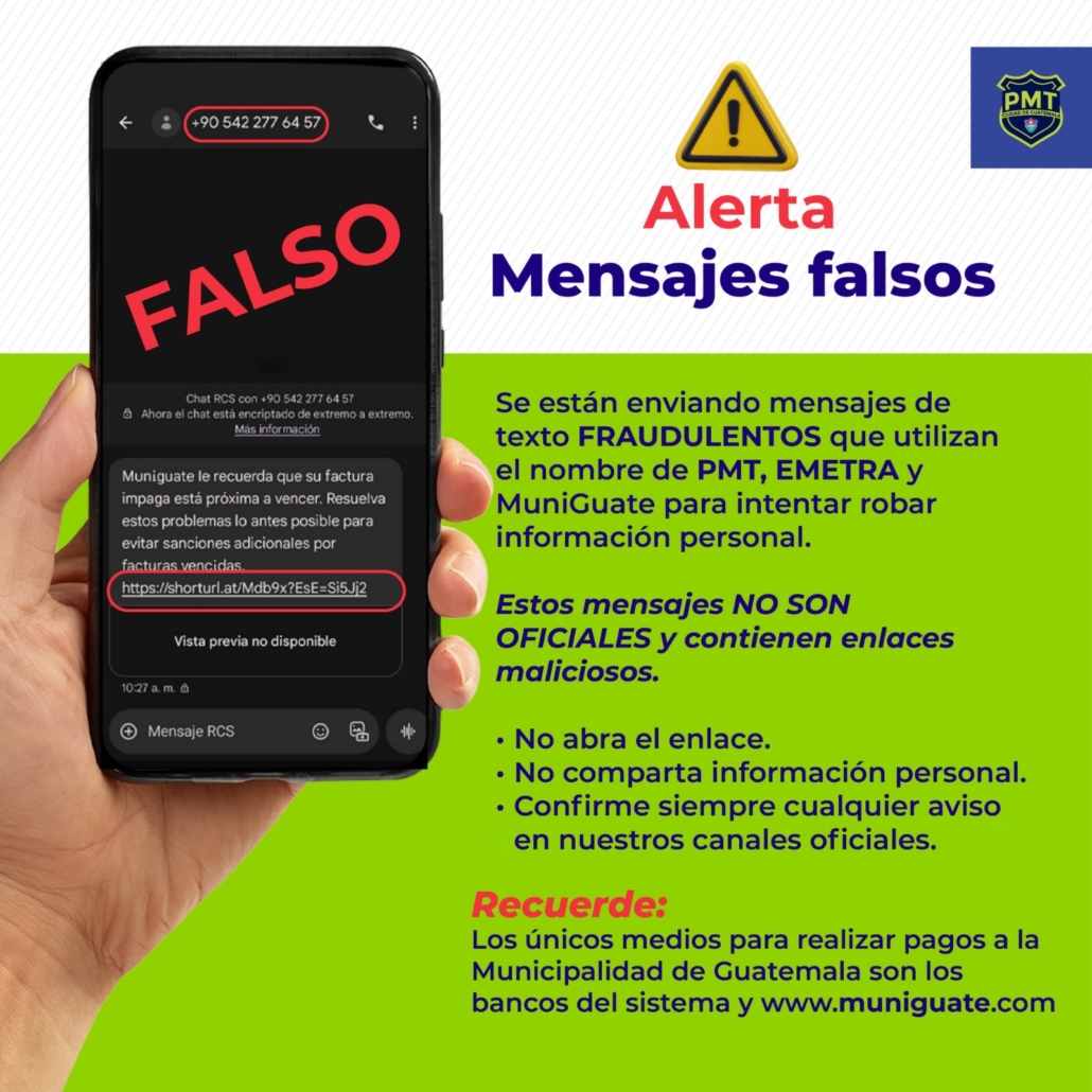 Así funciona la estafa de multas de tránsito. Foto La Hora: MuniGuate.