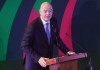 El presidente de la FIFA, el italiano Gianni Infantino, habla durante la inauguración de la exposición 'Álbum épico' este sábado.