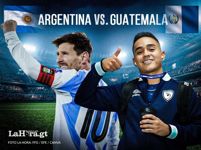 Guatemala viajará a Buenos Aires para enfrentar a Argentina en el último partido como local de la Albiceleste previo al inicio del Mundial. Foto La Hora: Diseño/Roberto Altán
