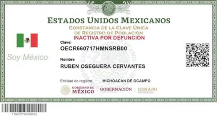 Acta de defunción. Foto La Hora: Infobae.