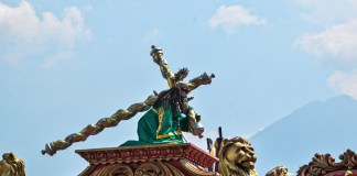 La salida del Nazareno del templo será a las 3:00 a. m. y tendrá un recorrido de 22 horas por el Centro Histórico de la Antigua Guatemala. Foto La Hora: Hermandad de Jesús Nazareno de la Caída