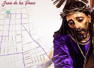 La imagen de Jesús de Los Pasos saldrá hoy a las 17:45 horas para hacer su recorrido en el quinto viernes de Cuaresma. Foto La Hora: Hermandad de la C. I. de Jesús Nazareno