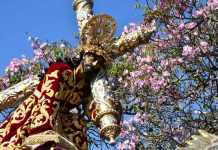 La Consagrada imagen de Jesús Nazareno de la Caída saldrá nuevamente en procesión este Quinto Domingo de Cuaresma. Foto La Hora: Sergio Osegueda
