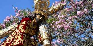 La Consagrada imagen de Jesús Nazareno de la Caída saldrá nuevamente en procesión este Quinto Domingo de Cuaresma. Foto La Hora: Sergio Osegueda