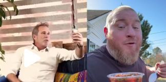 El director del Inguat invitó al influencer de nacionalidad estadounidense a visitar el país y degustar de la gastronomía guatemalteca. Foto La Hora: captura de pantallas Harris Whitbeck y Kerry B. Mann