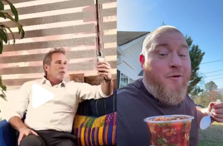 El director del Inguat invitó al influencer de nacionalidad estadounidense a visitar el país y degustar de la gastronomía guatemalteca. Foto La Hora: captura de pantallas Harris Whitbeck y Kerry B. Mann