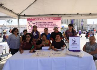 Plataforma que impulsa la Ley de Desarrollo Económico de las Mujeres (Leydem) en el Dia Internacional de la Mujer, 8M. Foto La Hora: Daniel Ramírez
