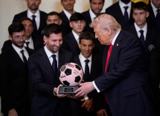 Donald Trump recibió en la Casa Blanca a Lionel Messi y al resto del equipo del Inter Miami al ser los actuales campeones de la MLS.