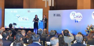 La ministra María Fernanda Rivera Dávila, asumió la presidencia de dicho comité por el período de un año. Foto La Hora. MAGA