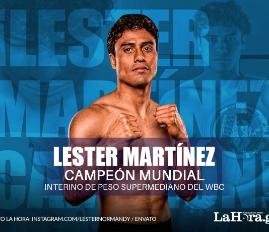 Lester Martínez vence a Immanuwel Aleem y se consagra como campeón interino del CMB. Arte La Hora: Alejandro Ramírez.