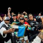 Así celebró Guatemala el triunfo de Lester Martínez. Foto La Hora: ProBox TV.