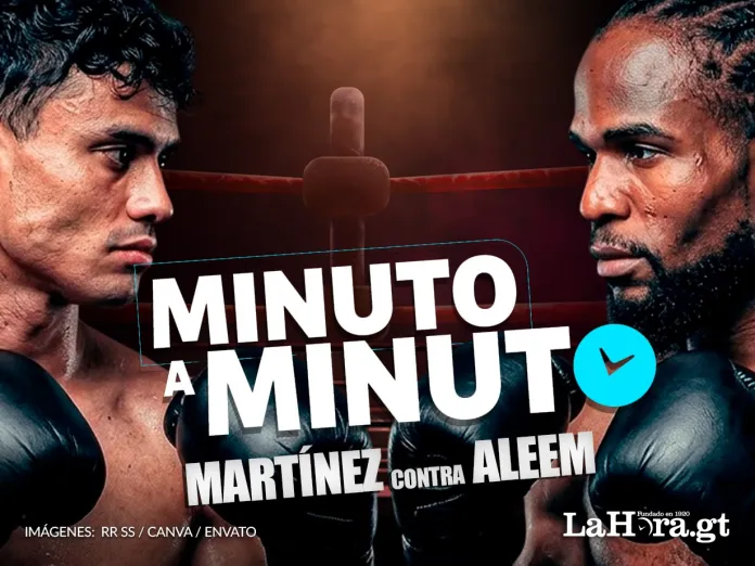 Minuto (2) Lester Martínez vs Immanuwel Aleem. Arte La Hora: Alejandro Ramírez.