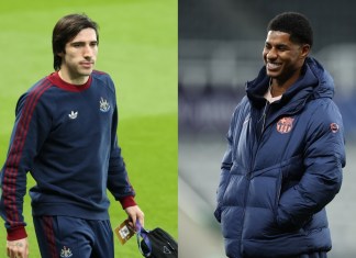 Newcastle y Barcelona presentaron su once inicial para el partido de ida de los octavos de final de la Champions League.