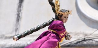 El Viacrucis Penitencial del Niño de la Demanda para este 6 de marzo está organizado por la Asociación de Devotos de las Consagradas Imágenes de Jesús Nazareno y Santísima Virgen de Dolores. Foto La Hora: Herbert Juárez