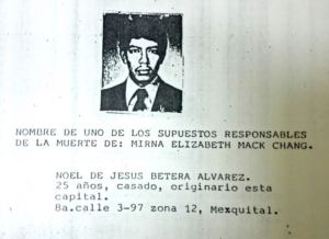 Causa de muerte de Noel Beteta, condenado por el asesinato de Myrna Mack, es revelada por el Inacif