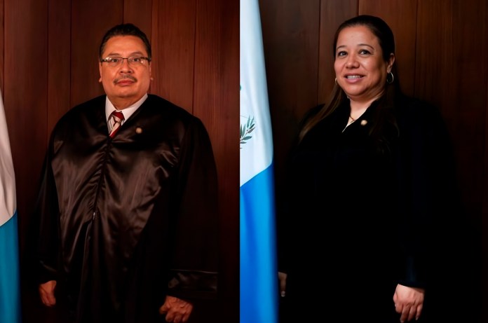 Los magistrados suplentes de la Corte de Constitucionalidad Luis Rosales y Claudia Paniagua. Foto La Hora: CC.