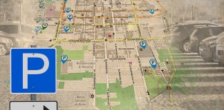 Mapa de parqueos de Antigua Guatemala disponibles para Semana Santa. Arte La Hora: Alejandro Ramírez