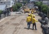 Rampas de acceso del paso a desnivel Calzada Roosevelt el 7 de marzo de 2026. Foto La Hora: Fondo Social de Solidaridad (FSS).