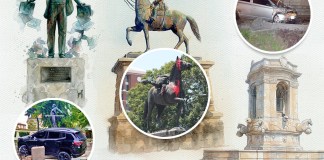 La estructura del monumento a Miguel Ángel Asturias se ubica entre la 14 y 15 calles de la zona 10 ha sufrido daños. El más reciente fue el 22 de marzo.