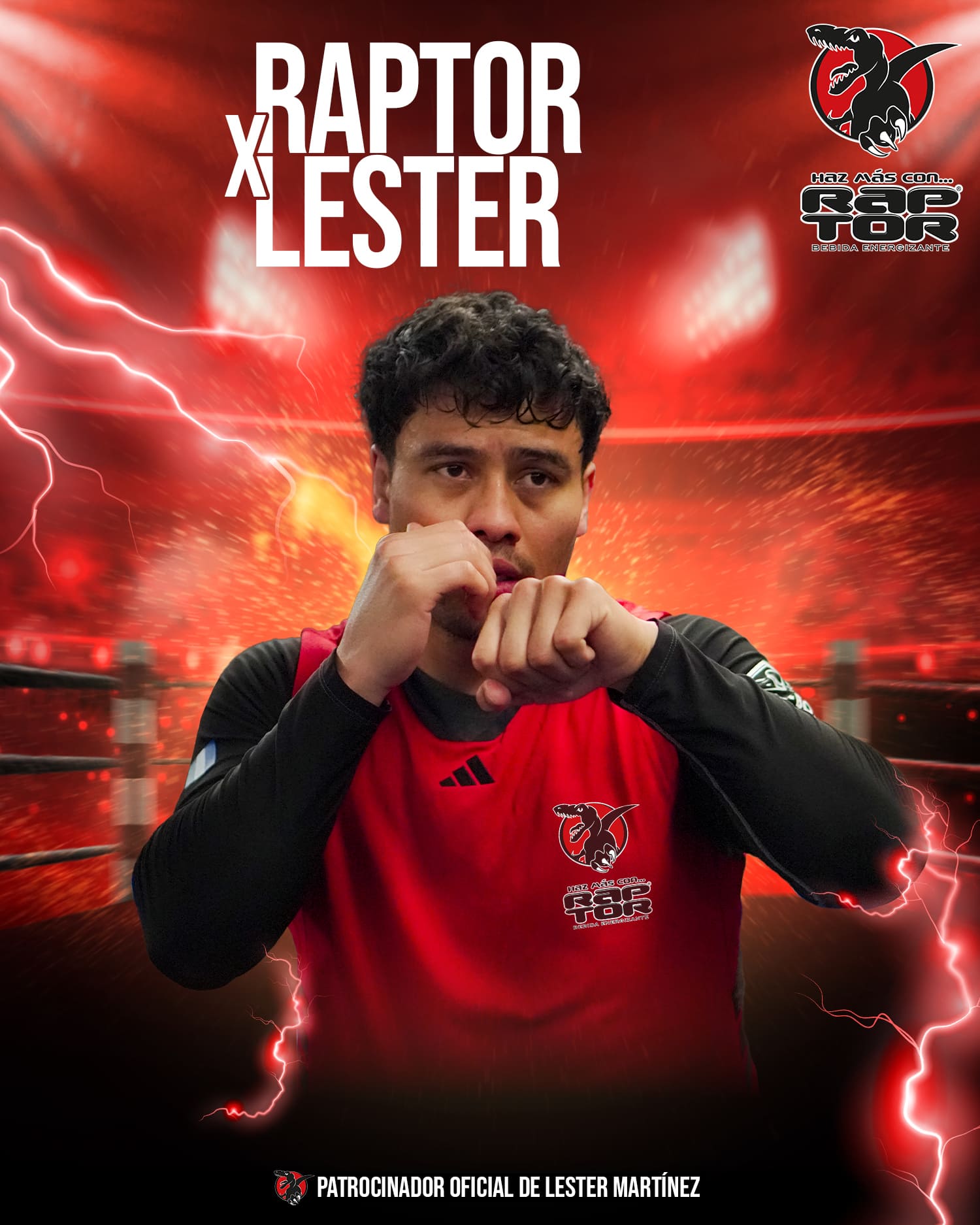 Raptor es patrocinador oficial de Lester Martínez, boxeador guatemalteco de talla internacional. Foto: Cortesía Raptor.
