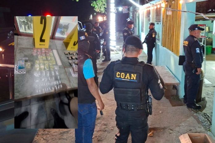 Presunto punto de venta de droga que funcionaba como tienda de barrio. Foto La Hora: PNC