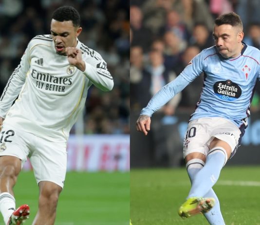 Real Madrid y Celta de Vigo se verán las caras este viernes 6 de marzo en Balaídos.