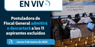 Retrannsmisión de Postuladora de Fiscal General. Foto La Hora: Francisco Altán