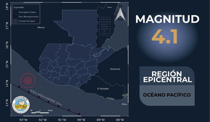 Sismo registrado a la 1 de la madrugada. Foto La Hora: Insivumeh