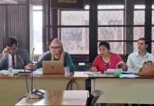 El Tribunal Cuarto de Sentencia Penal inició el juicio en contra de otros dos implicados en el incidente que terminó con la vida de Hansel Szarata. Foto La Hora: Sergio Osegueda