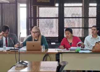 El Tribunal Cuarto de Sentencia Penal inició el juicio en contra de otros dos implicados en el incidente que terminó con la vida de Hansel Szarata. Foto La Hora: Sergio Osegueda