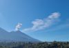 Actividad constante registrada del volcán de Fuego. Foto La Hora: Conred