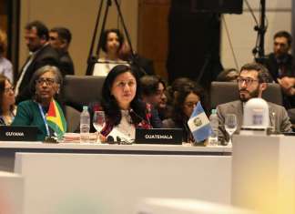 La viceministra de Finanzas, Patricia Joachín, en la asamblea de gobernadores del BID, en Paraguay. Foto: Ministerio de Finanzas