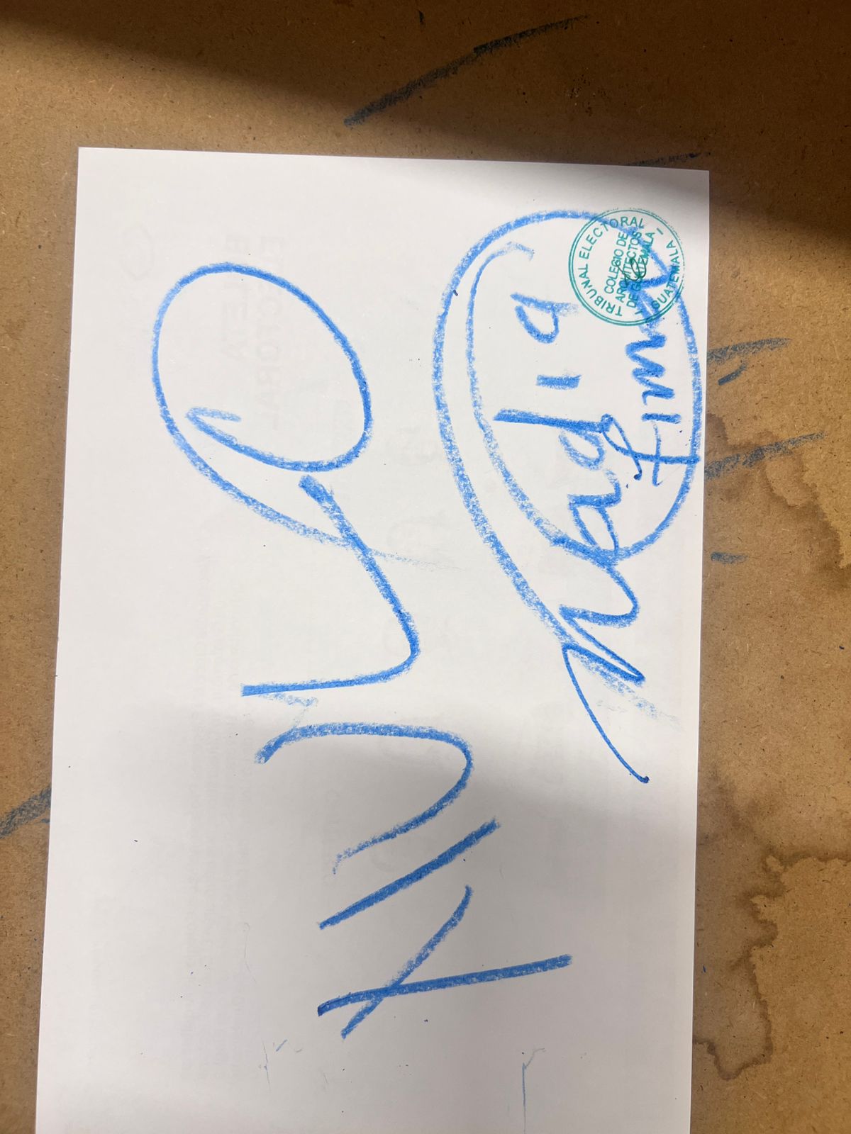 Arquitectos que acudieron a votar evidenciaron que las boletas no tienen firmas del Tribunal Electoral.